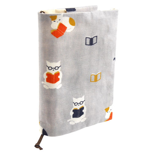 文庫本カバー　読書ねこ