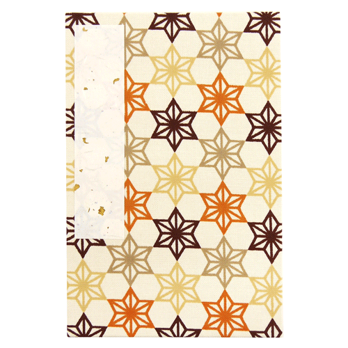 てぬぐい生地の御朱印帳　寄木麻の葉