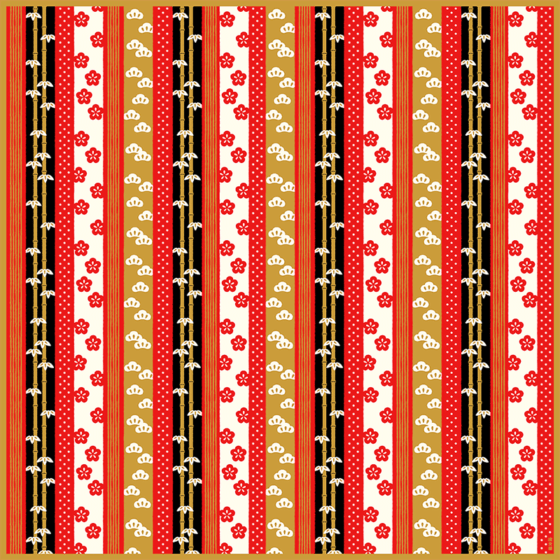 大布　松竹梅縞