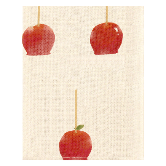 てぬぐいのはんかち　リンゴ飴