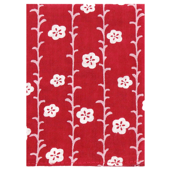 てぬぐいのはんかち　枝垂れ梅もよう