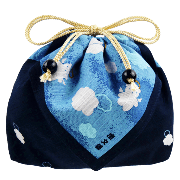 お弁当巾着　くま雲天使