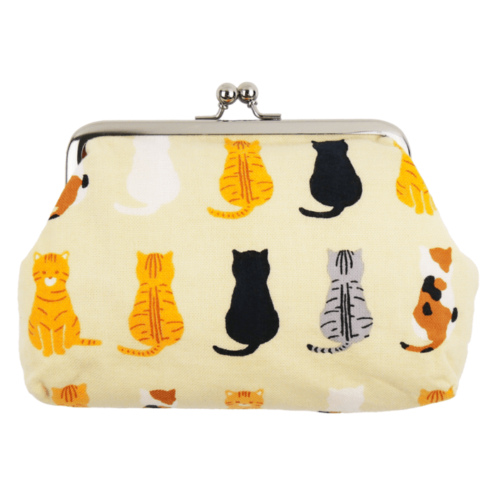 4寸がま口　おすわり猫ならべ