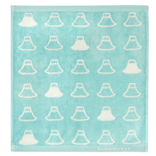 先染めハンドタオル　富士山　ブルー