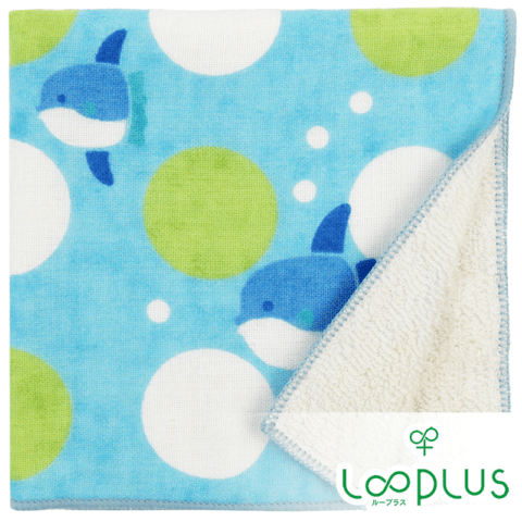 【ループラス】和たおるセミウォッシュ　水玉マンボウ