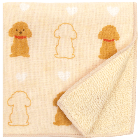 キッズタオルハンカチ　トイプードル