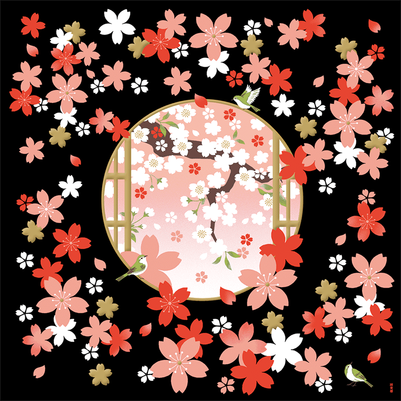 大布　舞桜と鶯