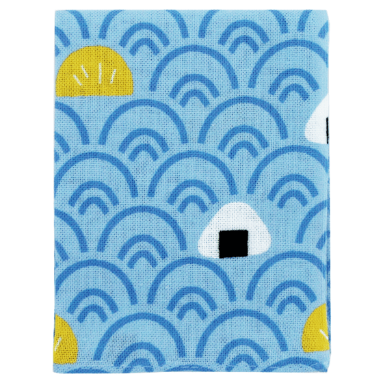 てぬぐいのはんかち　おむすび海波