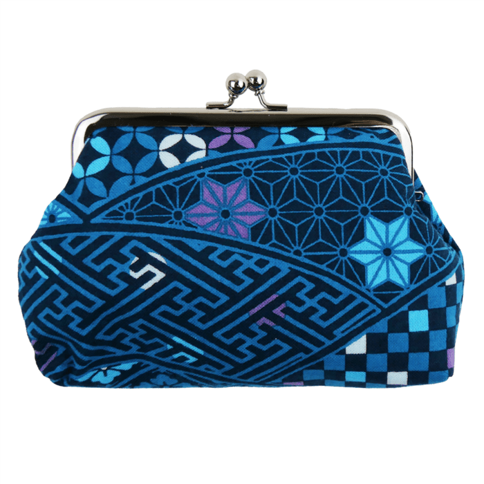 4寸がま口　小紋あそび