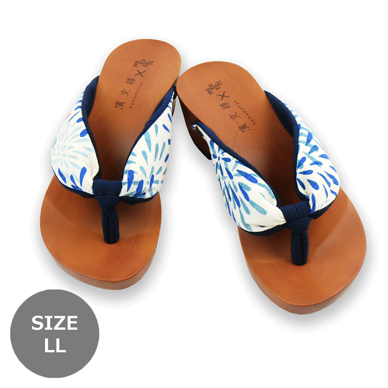 下駄サンダルＬL　さわやか花火（25～25.5cm）（レディース）