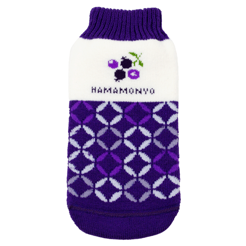 ニットボトルカバー　ブルーベリー七宝