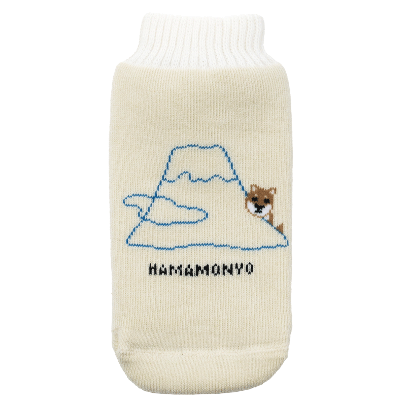 ニットボトルカバー　豆柴と富士山