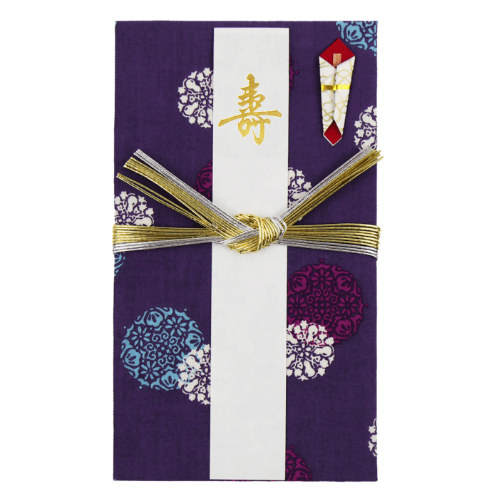 てぬぐいのはんかち　金封　寿　夢花小紋