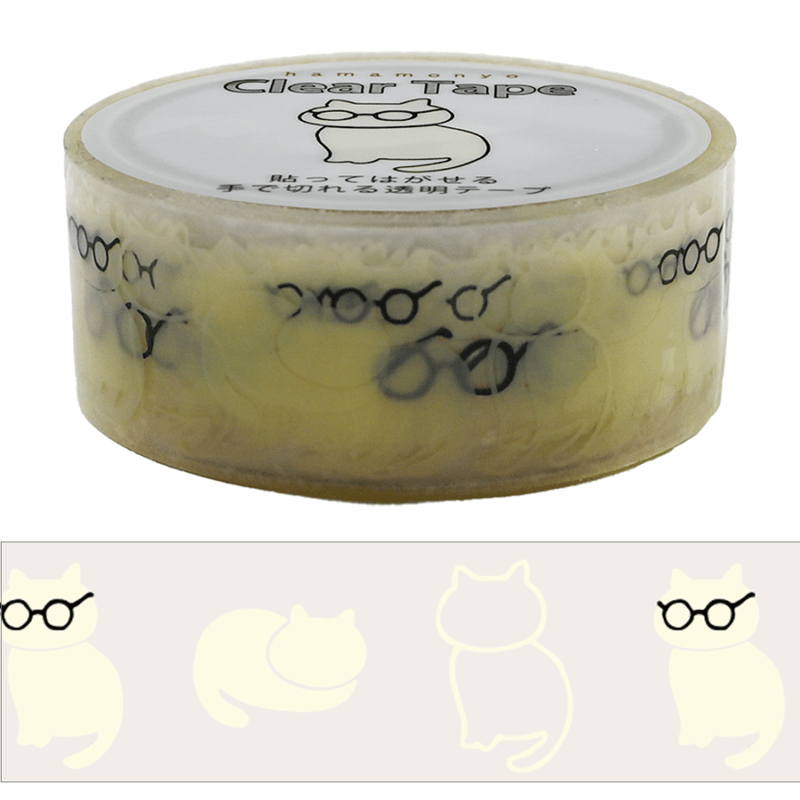 クリアテープ　ねこめがね