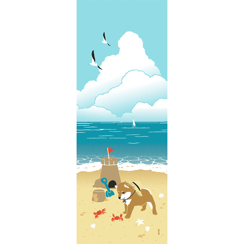 絵てぬぐい　夏のおともだち
