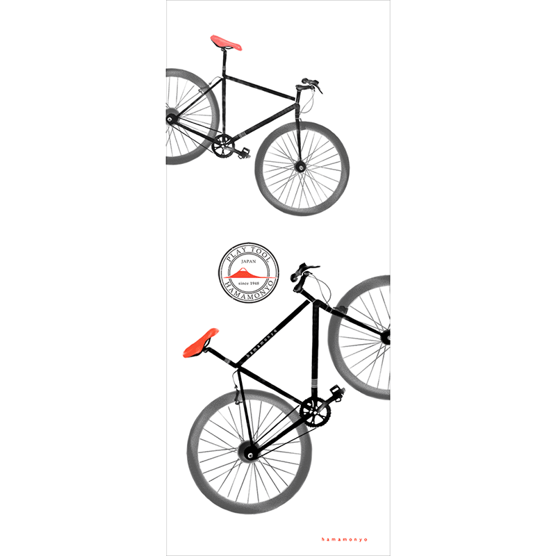 絵てぬぐい　自転車