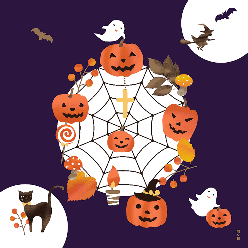 絵小布　ハロウィンリース