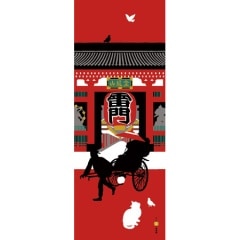 絵てぬぐい　浅草