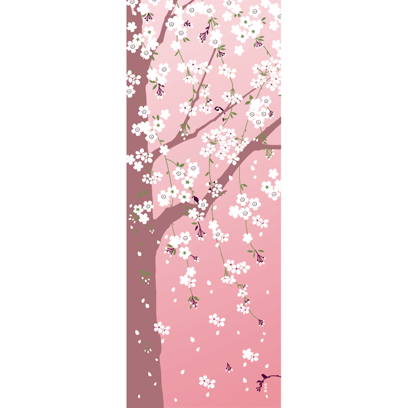 絵てぬぐい　桜花らんまん