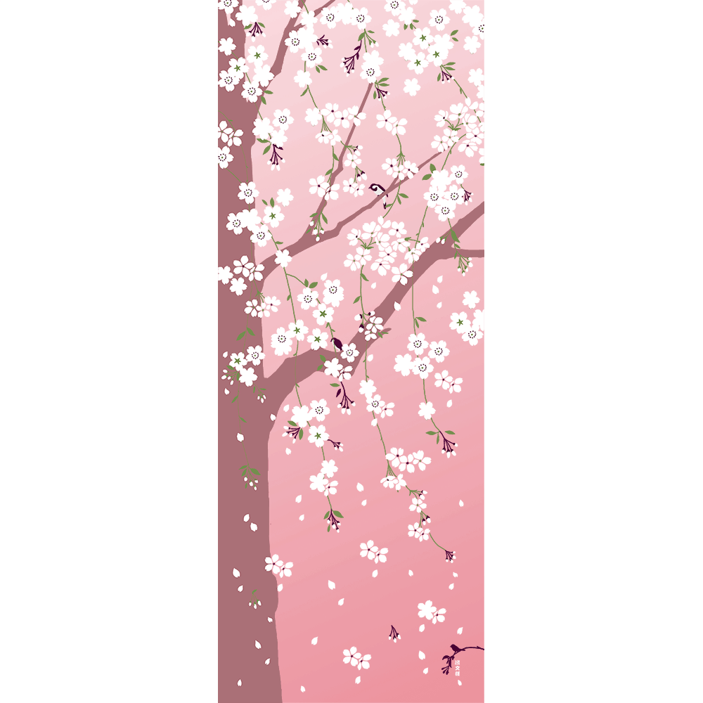絵てぬぐい　桜花らんまん