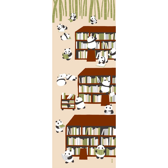 絵てぬぐい　パンダ書林