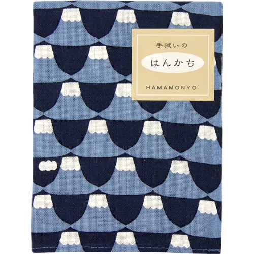 てぬぐいのはんかち　富士山小紋