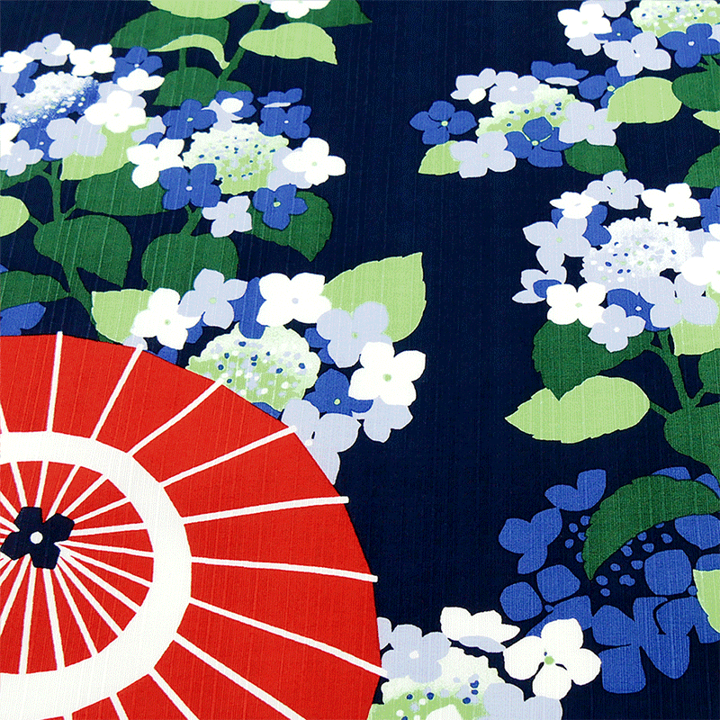 絵小布　あじさい和景色