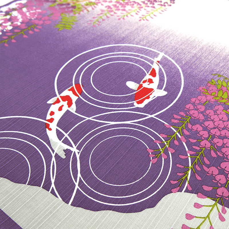 絵小布　しだれ藤と波紋