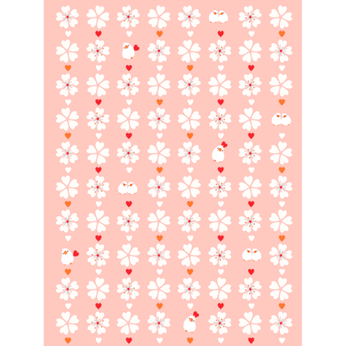 てぬぐいのはんかち　金封　兼用　さくら文鳥