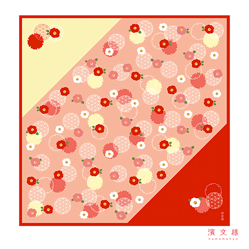 小布　雪輪と椿