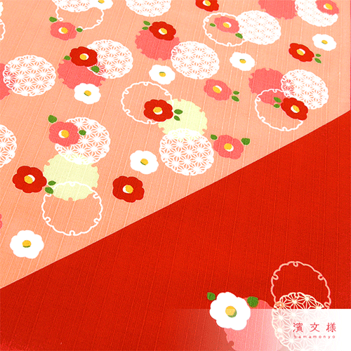 小布　雪輪と椿