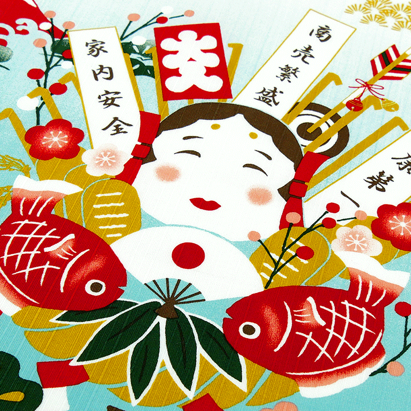 絵小布　赤富士熊手