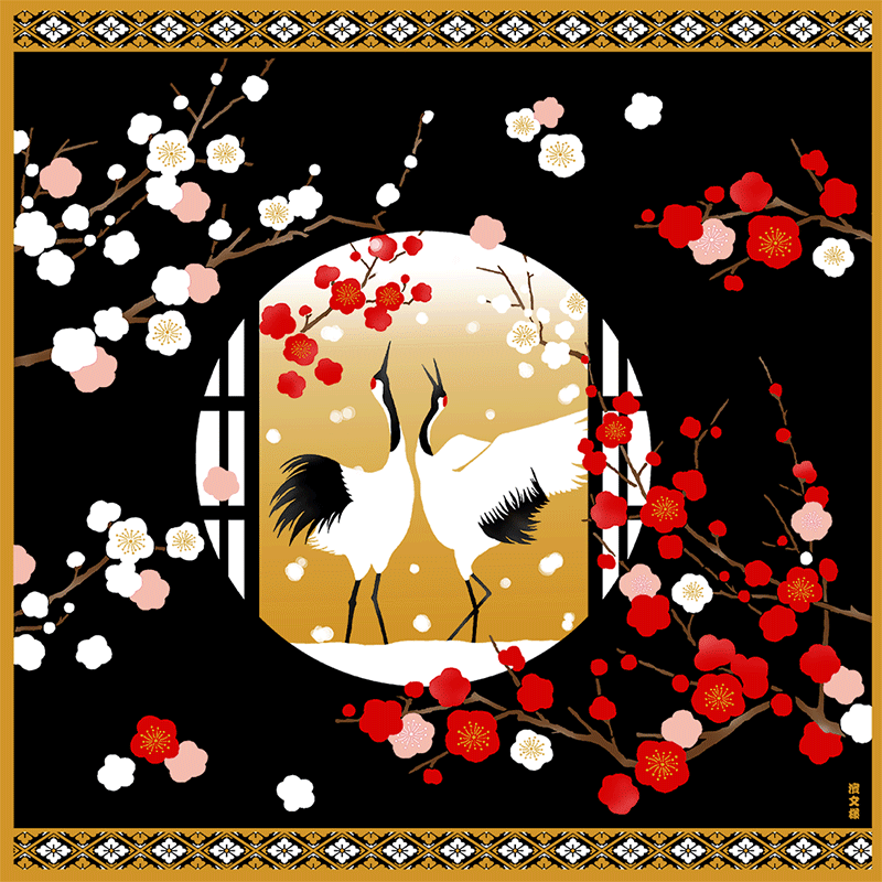 絵小布　鶴の舞