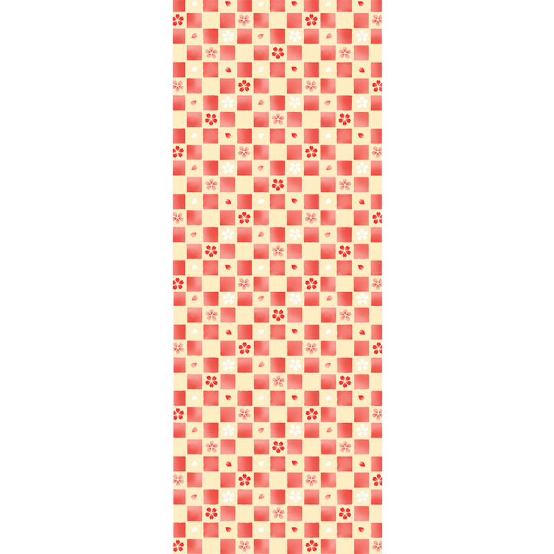 [限定販売] 剣道てぬぐい　ふんわり桜と市松