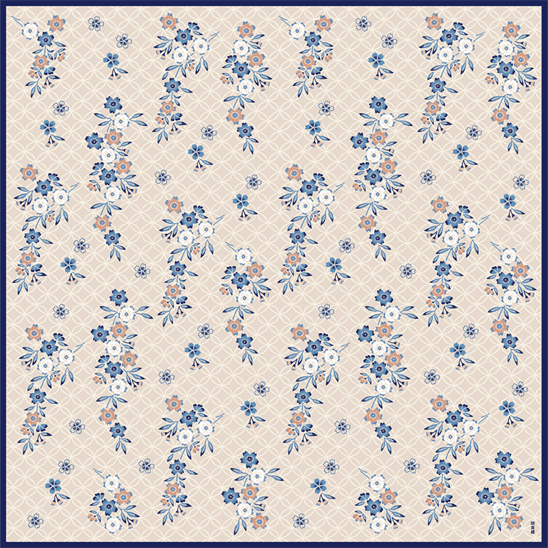 大布　七宝に桜しずか