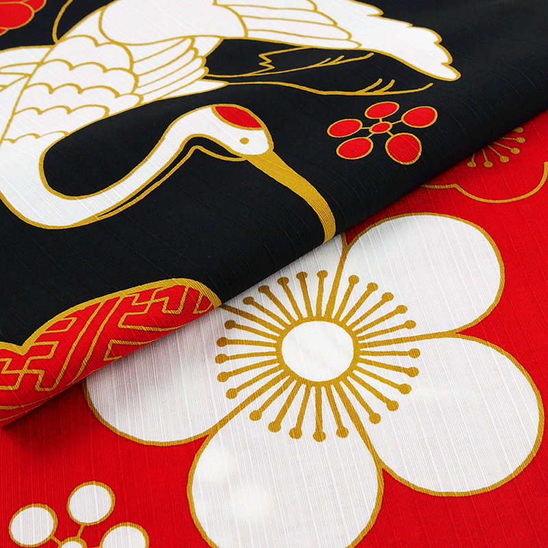 中布　鶴亀絵図