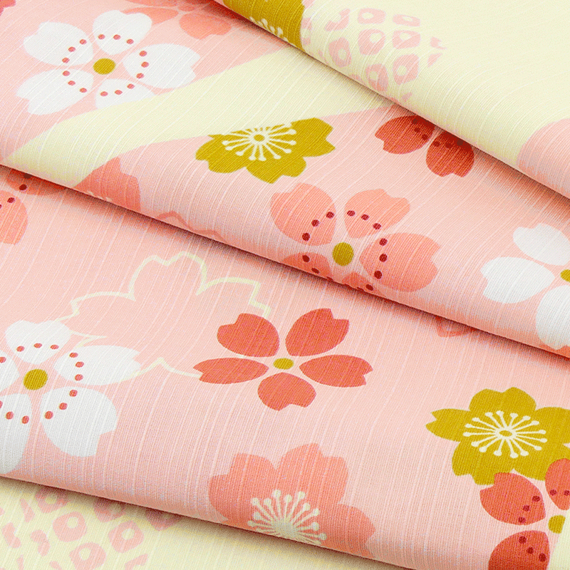 大布　市松に桜なでしこ