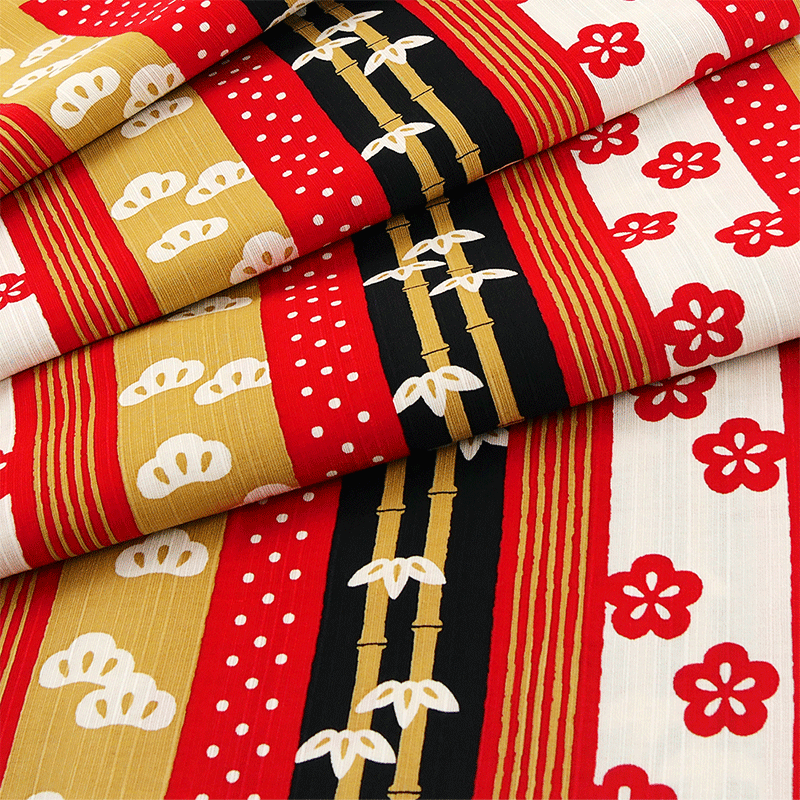 大布　松竹梅縞