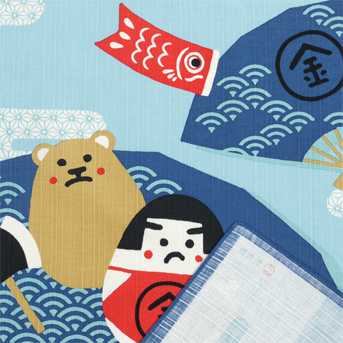 小布　金太郎だるま　ブルー