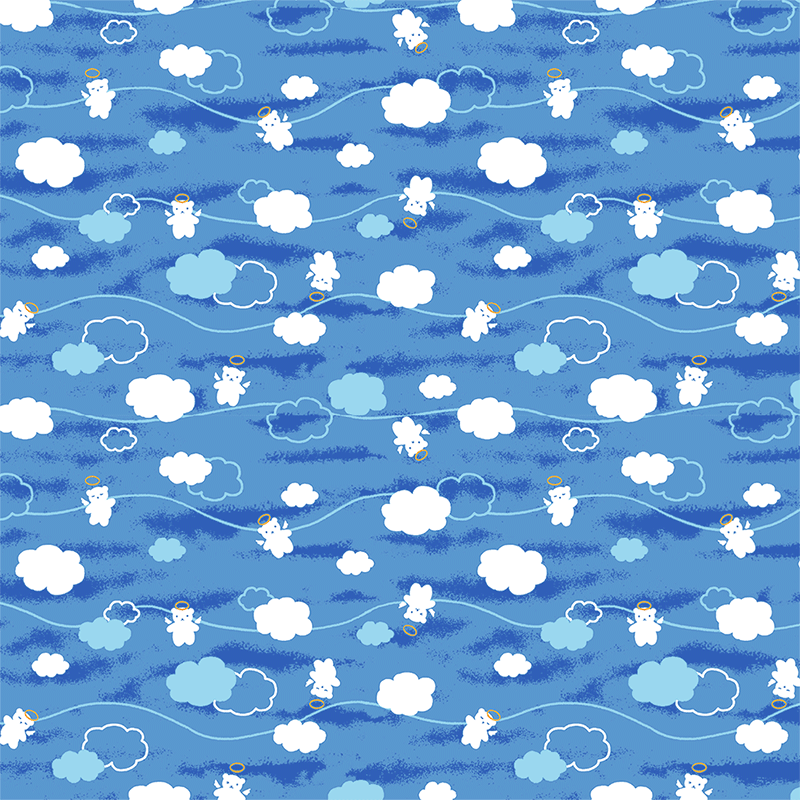 FUROSHIKIクロス　くま雲天使