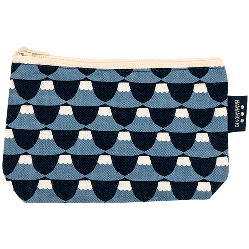 豆ポーチ　富士山小紋