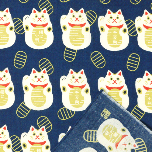 ひとことはんかち 猫に小判 アイテム 用途で選ぶ てぬぐいのはんかち ひとことはんかち ことわざ てぬぐいの濱文様ネットショップ