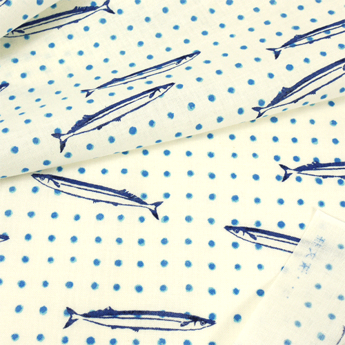 てぬぐい　さんま豆絞り