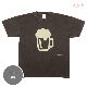 ピグメント染めTシャツM　ビール　ブラック