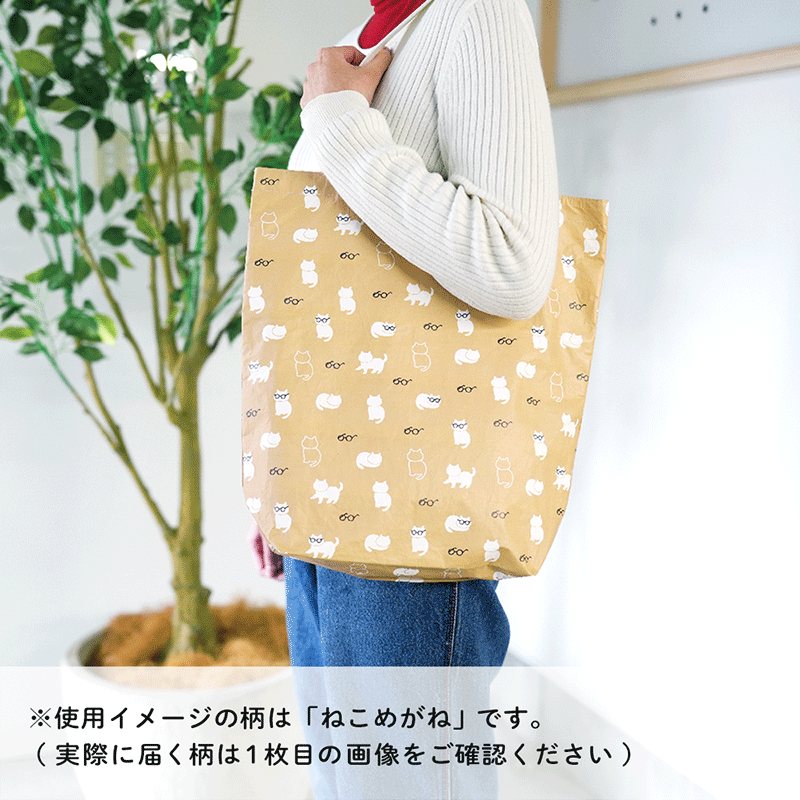 タイベック撥水バッグ　花リーフ