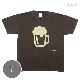 ピグメント染めTシャツL　ビール　ブラック