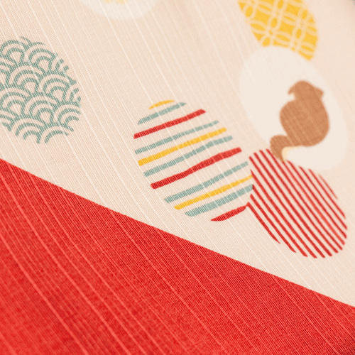 小布　豆柴と小紋玉　アカ