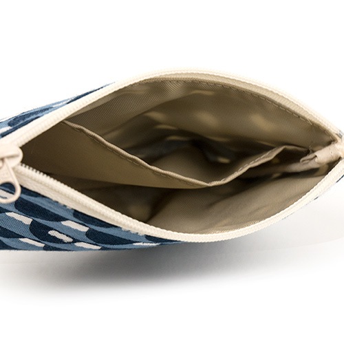 豆ポーチ　富士山小紋