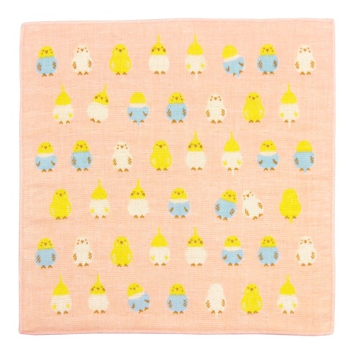 和たおるセミウォッシュ インコ並べ ピンク｜▽アイテム・用途で選ぶ