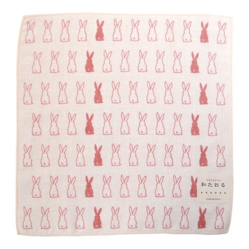 和たおるセミウォッシュ　うさぎ　ピンク